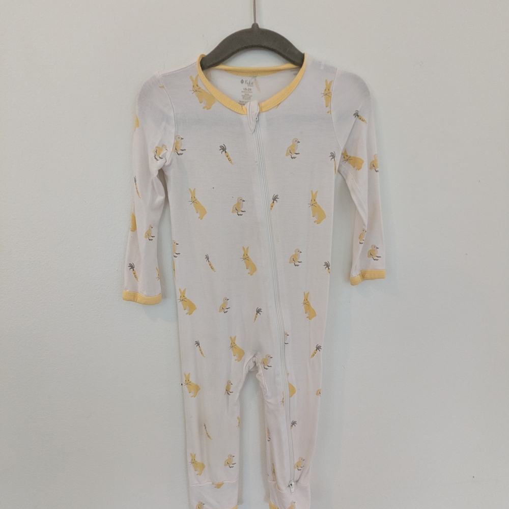 Yellow and White Kids One Piece
